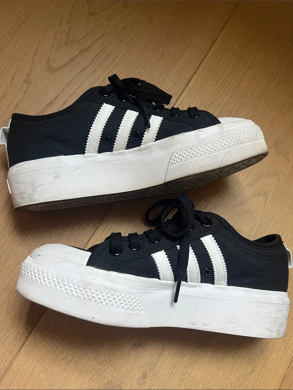 Adidas Nizza platform shoes